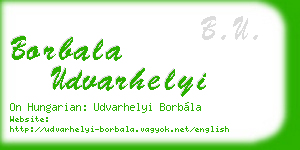 borbala udvarhelyi business card